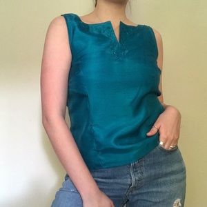 90s high neck formal sleeveless top
